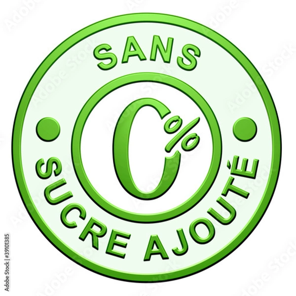 Obraz Pieczęć "Bez dodatku cukru"