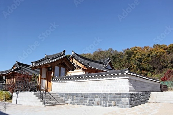 Fototapeta 한국의한옥마을입니다