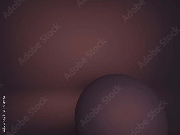 Fototapeta 3d rendering of modern abstract sphere form in dark background