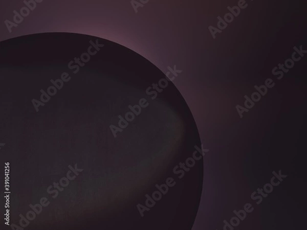 Fototapeta 3d rendering of modern abstract sphere form in dark background