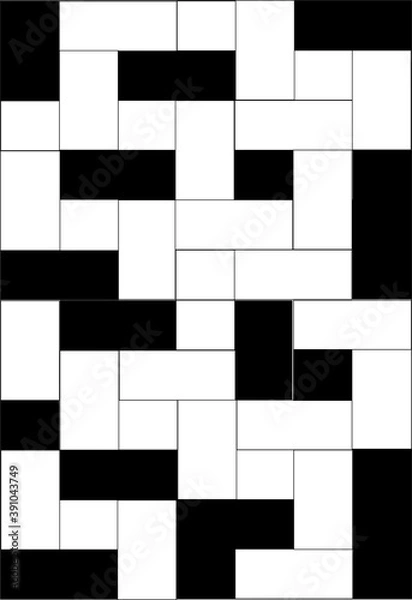 Obraz Black and White Square Background Desain Vector