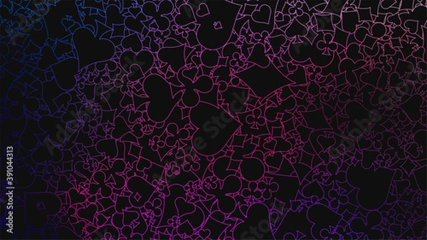Fototapeta Abstract vector background. Card suits.