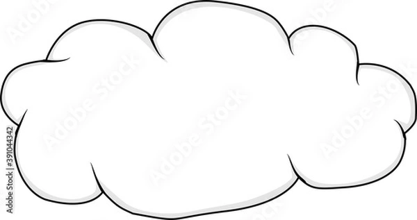 Obraz Single White Cloud Icon Vector