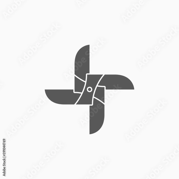 Fototapeta paper windmill icon, windmill vector illustration