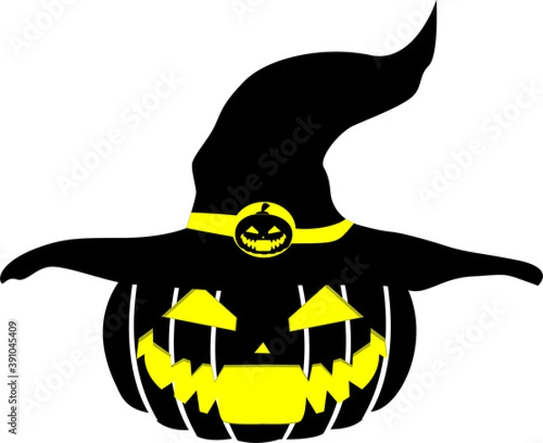 Obraz pumpkin head Halloween Desain Vector