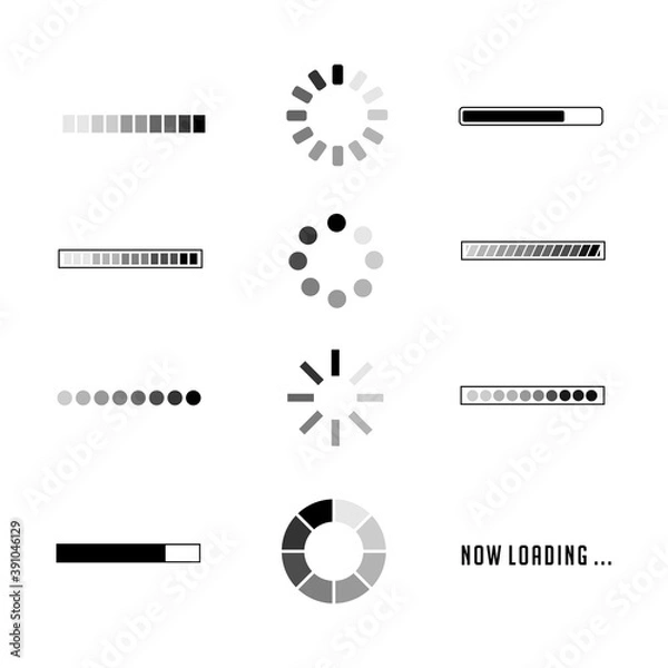 Obraz Set Of Loading Icon Vector Desain