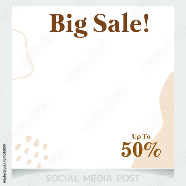 Fototapeta fashion sale Social Media Post promotion template Premium Vector