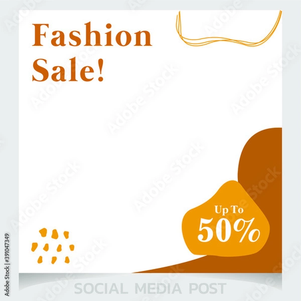 Fototapeta fashion sale Social Media Post promotion template Premium Vector