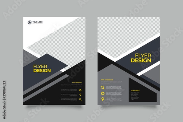 Fototapeta Creative and Clean abstract Business vector template for Brochure design, cover modern layout, poster, flyer in A4 for using personal or marketing purposes