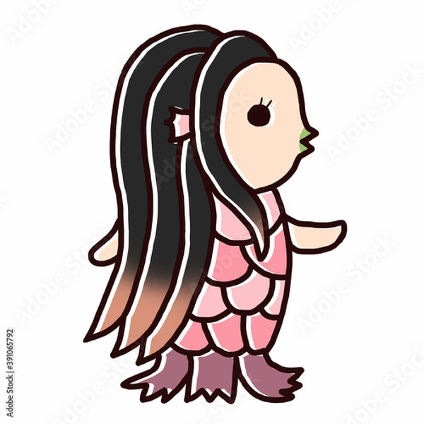 Fototapeta アマビエ　ピンク色