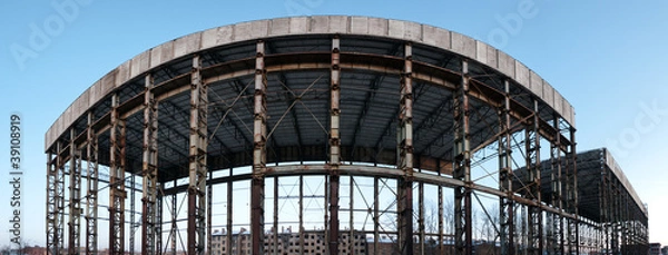 Fototapeta Panoramic abandoned construction