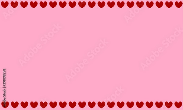 Obraz ハートの縁取り　赤