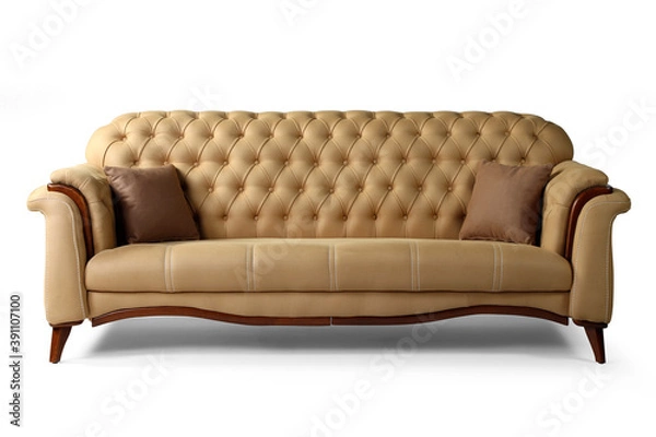 Fototapeta Modern comfortable furniture on white background . front view