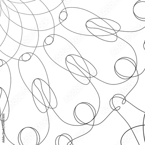 Obraz 
coloring book with repeating pattern black lines on white background