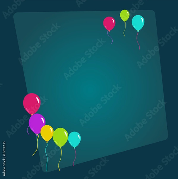Obraz frame background with balloons