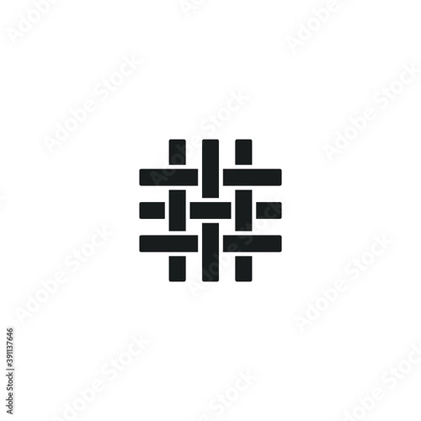 Obraz weaving icon textile symbol logo template design element