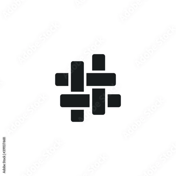 Obraz weaving icon textile symbol logo template design element