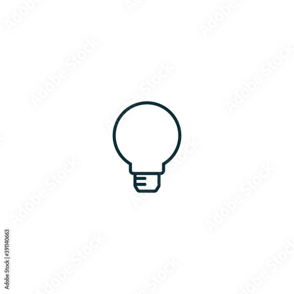 Obraz bulp lamp icon idea symbol simple design element