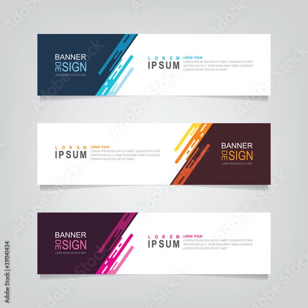Fototapeta Vector abstract design web banner template. Web Design Elements