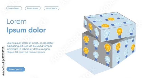 Obraz Problem Solving Flat Landing Page Vector Template