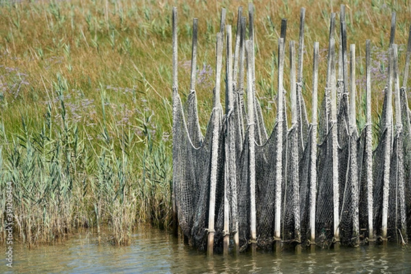 Obraz Fishing nets for the lagoon