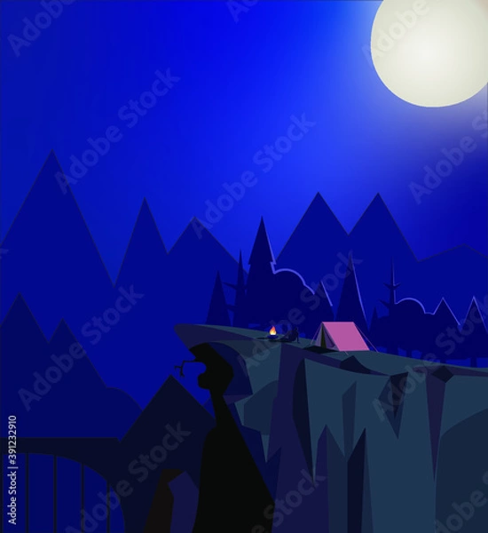 Fototapeta landscape with mountains