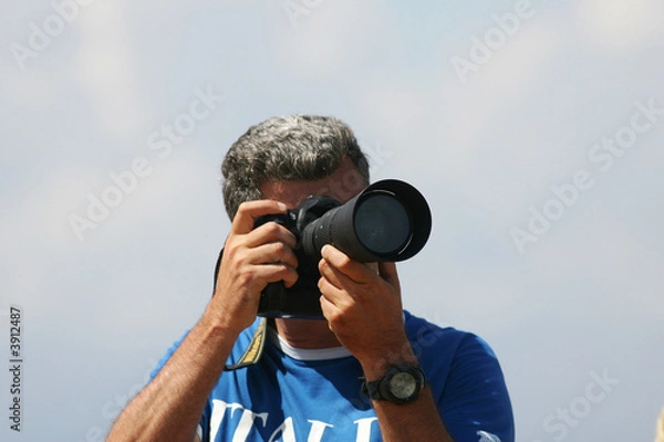 Fototapeta photographe en action