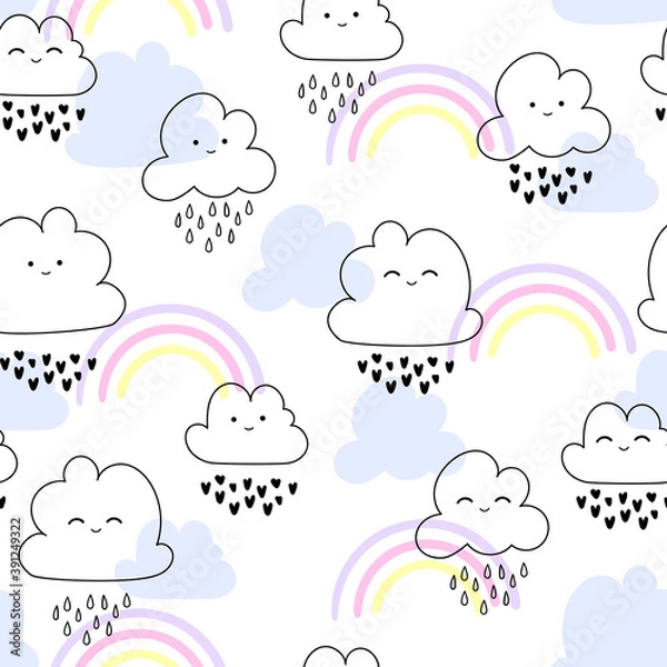 Obraz Cute pattern Rainbow