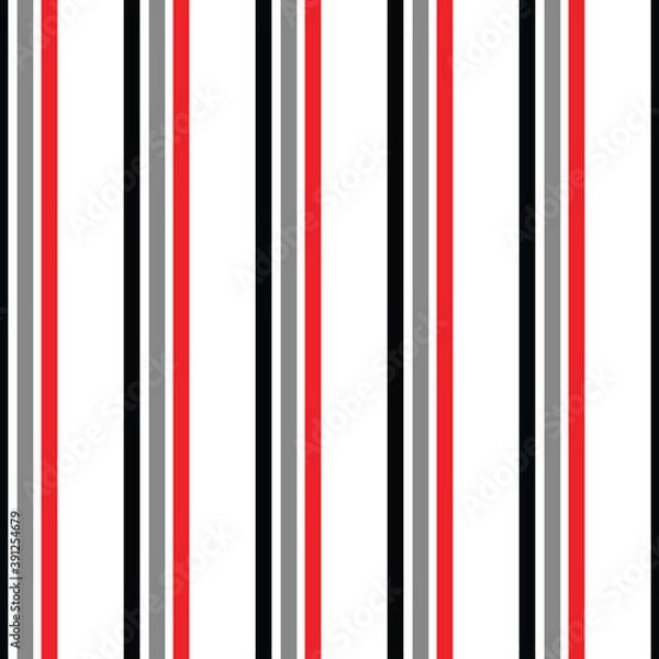 Fototapeta black red and grey lines seamless pattern