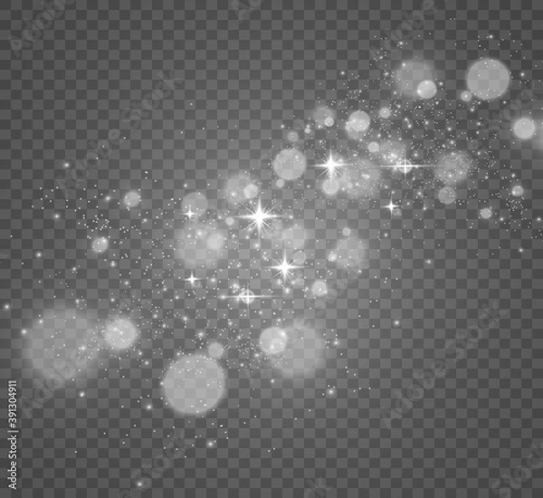 Obraz Brilliant gold dust vector shine. Glittering shiny ornaments for background. Vector illustration.