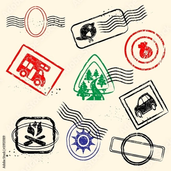 Obraz Rubber Stamps Collection Set