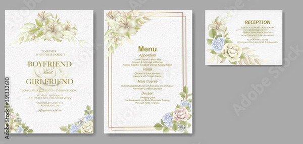 Obraz wedding invitation card 