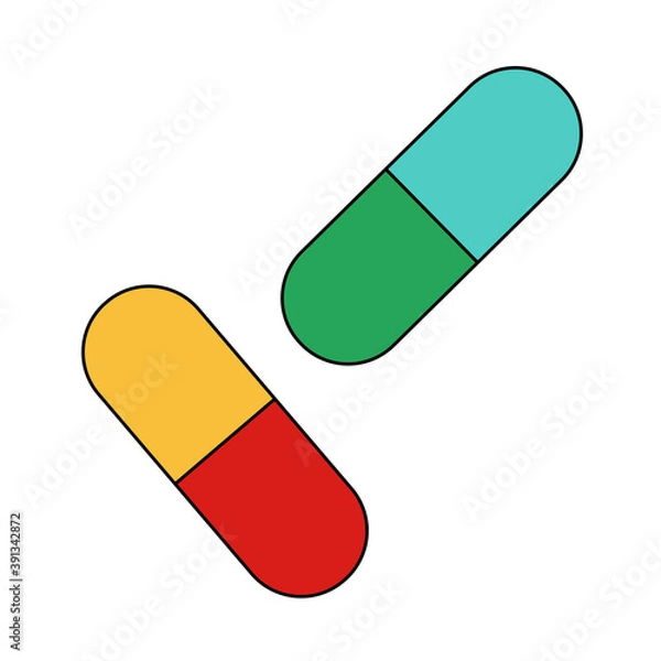 Fototapeta Pills Icon