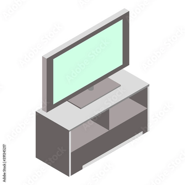 Obraz Isometric Tv icon.Isometric tv vector illustration isolated on white background.