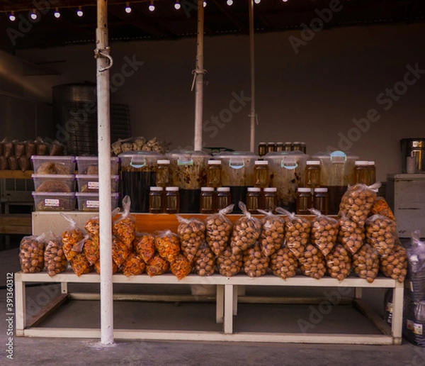 Obraz dried fruits and nuts