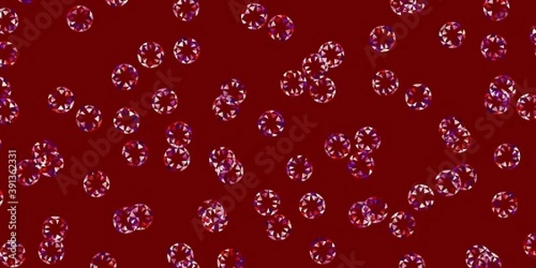 Obraz Light pink, yellow vector background with spots.