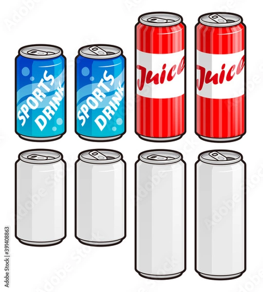 Obraz ドリンク缶イラスト1