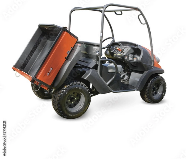 Fototapeta All terrain vehicle on a white. Clipping path included.