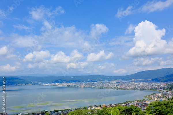 Fototapeta 諏訪湖全景