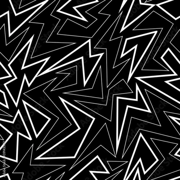 Obraz Seamless geometric pattern with electric triangles