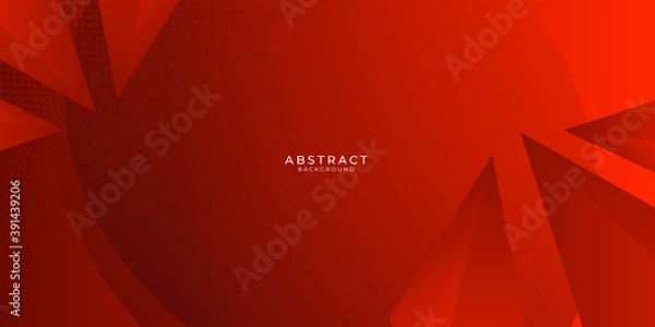 Obraz Abstract triangles lines pattern technology on red gradients background