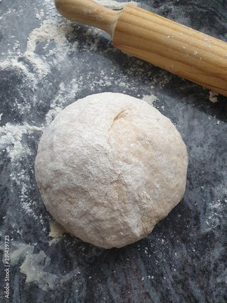 Obraz rolling pin and dough