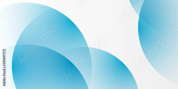 Fototapeta Simple blue white abstract presentation background with light blue circles. Vector illustration design for presentation, banner, cover, web, flyer, card, poster, wallpaper, texture, slide, magazine
