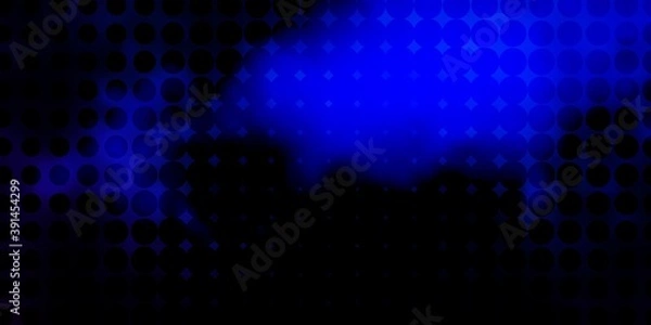 Fototapeta Dark BLUE vector pattern with circles.