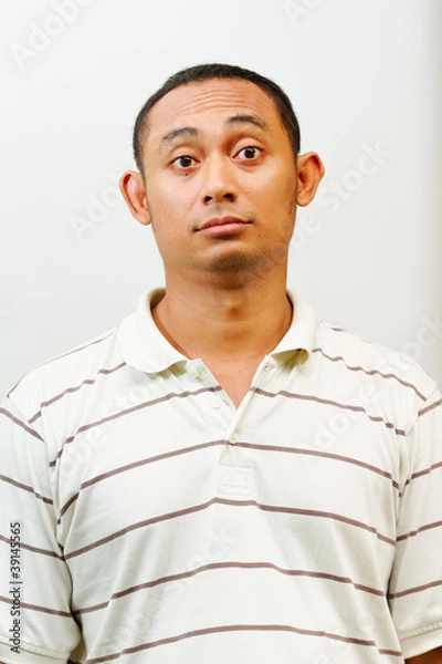 Obraz asian young man with questioning face expression