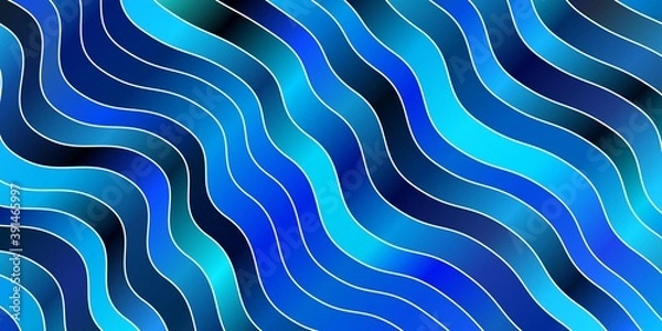 Fototapeta Light BLUE vector template with curves.