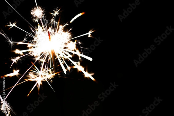 Fototapeta sparkler on black background