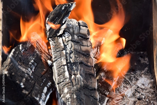 Obraz fire in the fireplace