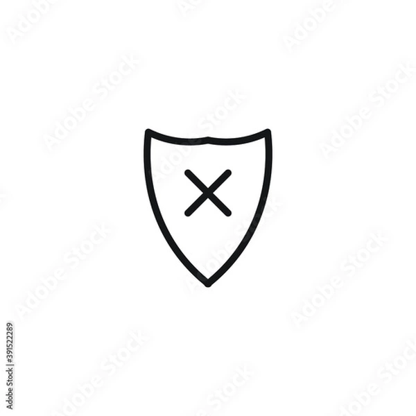 Fototapeta Icon vector graphic of shield , good for template