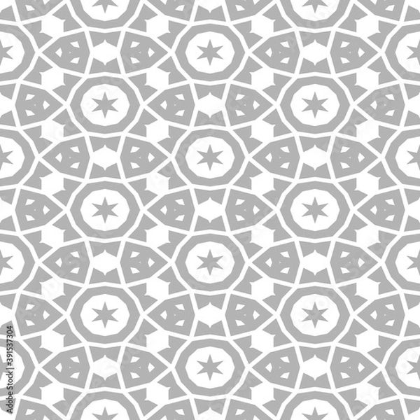 Fototapeta Seamless pattern with fancy ornaments over white background